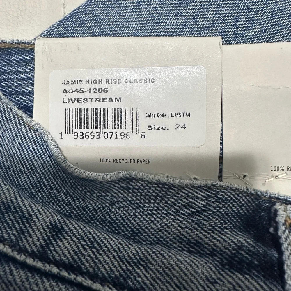 Agolde Jamie High Rise Classic Jeans in Livestream Tapered